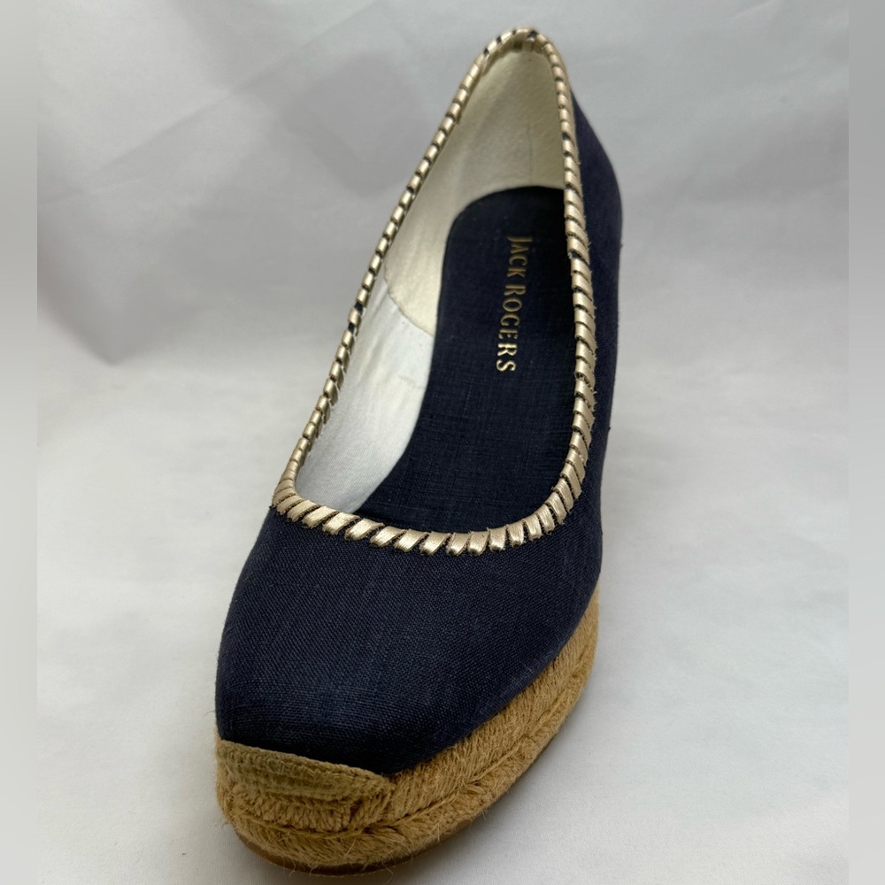 Jack Rogers Navy Espadrille Wedge - Picture 9 of 14